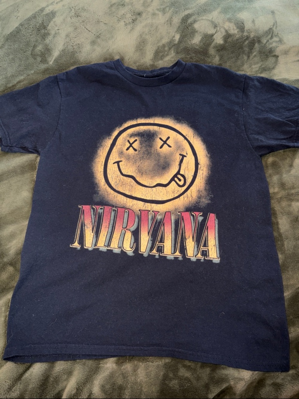 NIRVANA Short-Sleeve Tee with Yellow Graphic